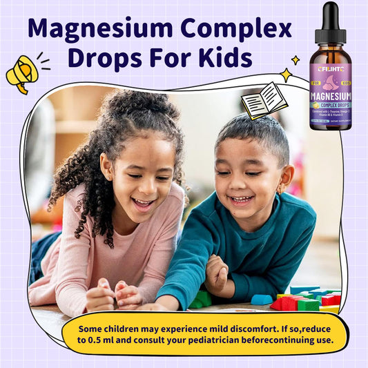 CFILIHTC Kids Magnesium Liquid Drops dropper application for quick under‑tongue use