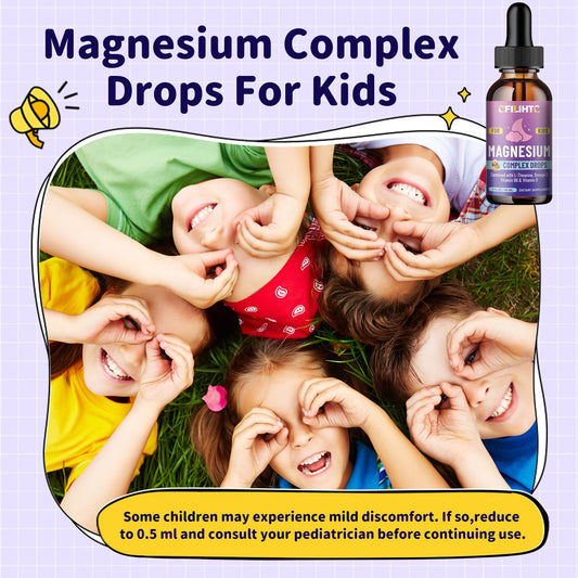 CFILIHTC Kids Magnesium Liquid Drops pour top shown for easy serving.