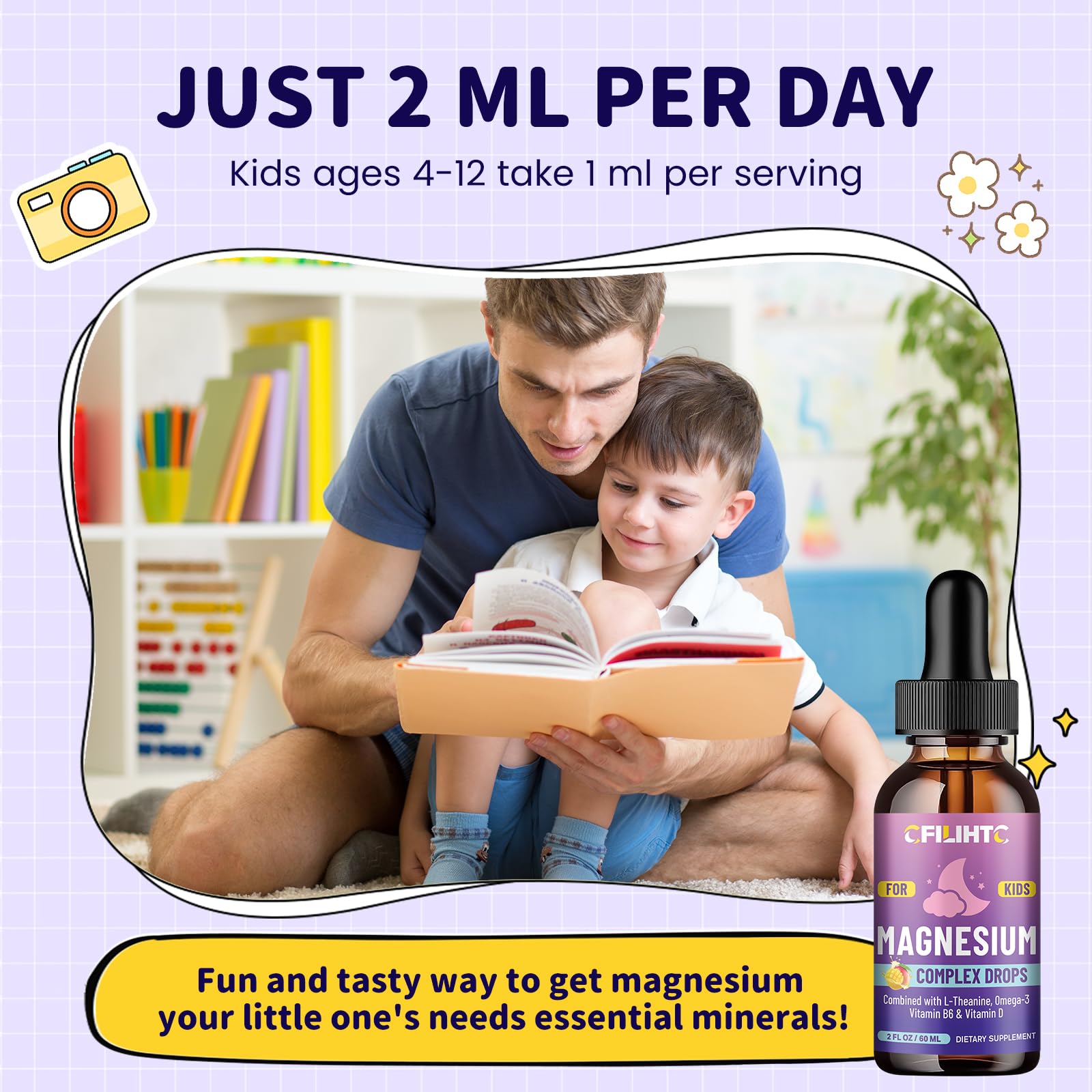 CFILIHTC Mango Flavored Drops for kid-friendly nightly routine