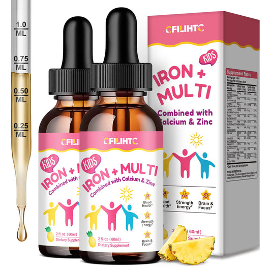 CFILIHTC liquid iron drops bottle on counter for easy daily iron support