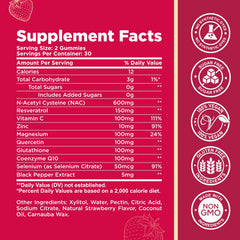 CFILIHTC NAC Gummies strawberry close-up emphasizes flavor and chewable convenience.