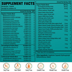 Cfuful Probiotics 24-strain label showcasing broad-spectrum gut support.