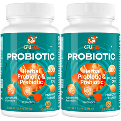 Cfuful Probiotics bottle front highlighting 300B CFU for daily gut balance.