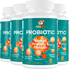 Cfuful Probiotics bottle with 300B CFU promotes daily gut balance.