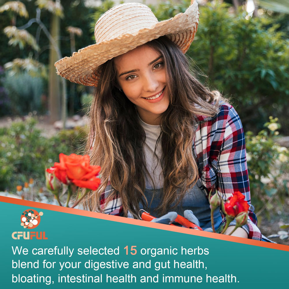 Cfuful Probiotics vegan and allergen-free seal on packaging.