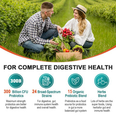 Lifestyle scene with Cfuful Probiotics for both women and men.
