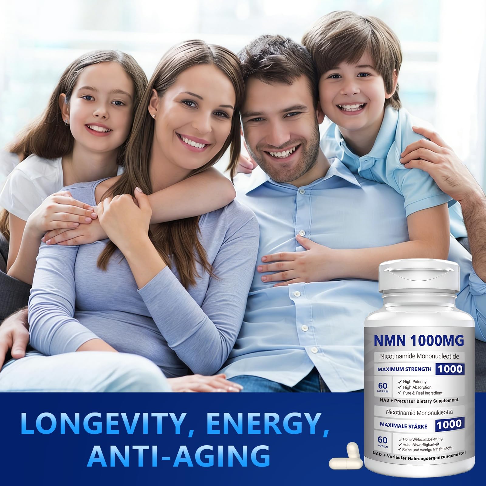 CFUKING NMN opaque bottle storage protects from light and humidity.