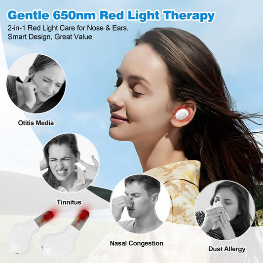 Cgkvz red light ear-nose device side view for hands-free use.