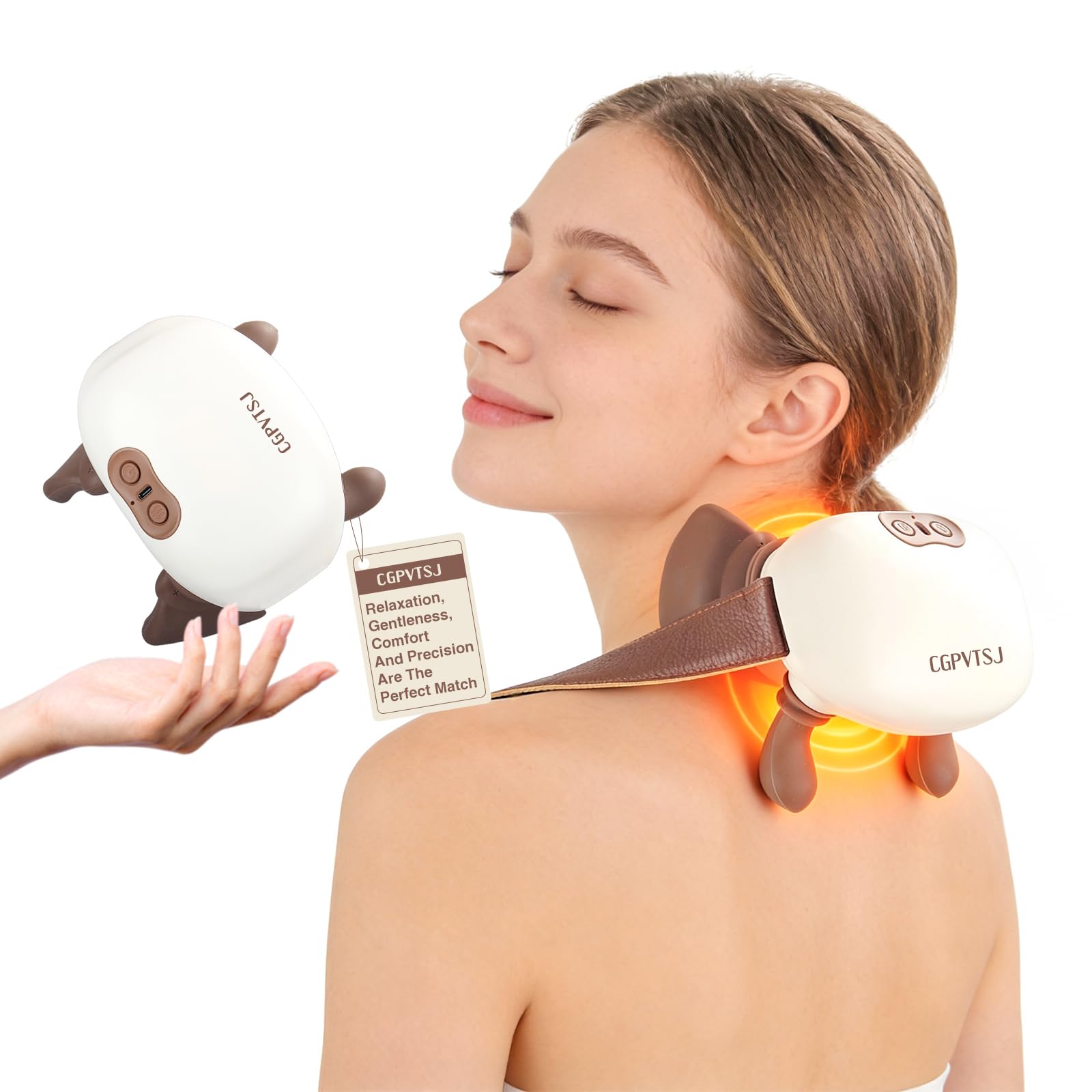 CGPVTSJ neck massager with heat front view for home use