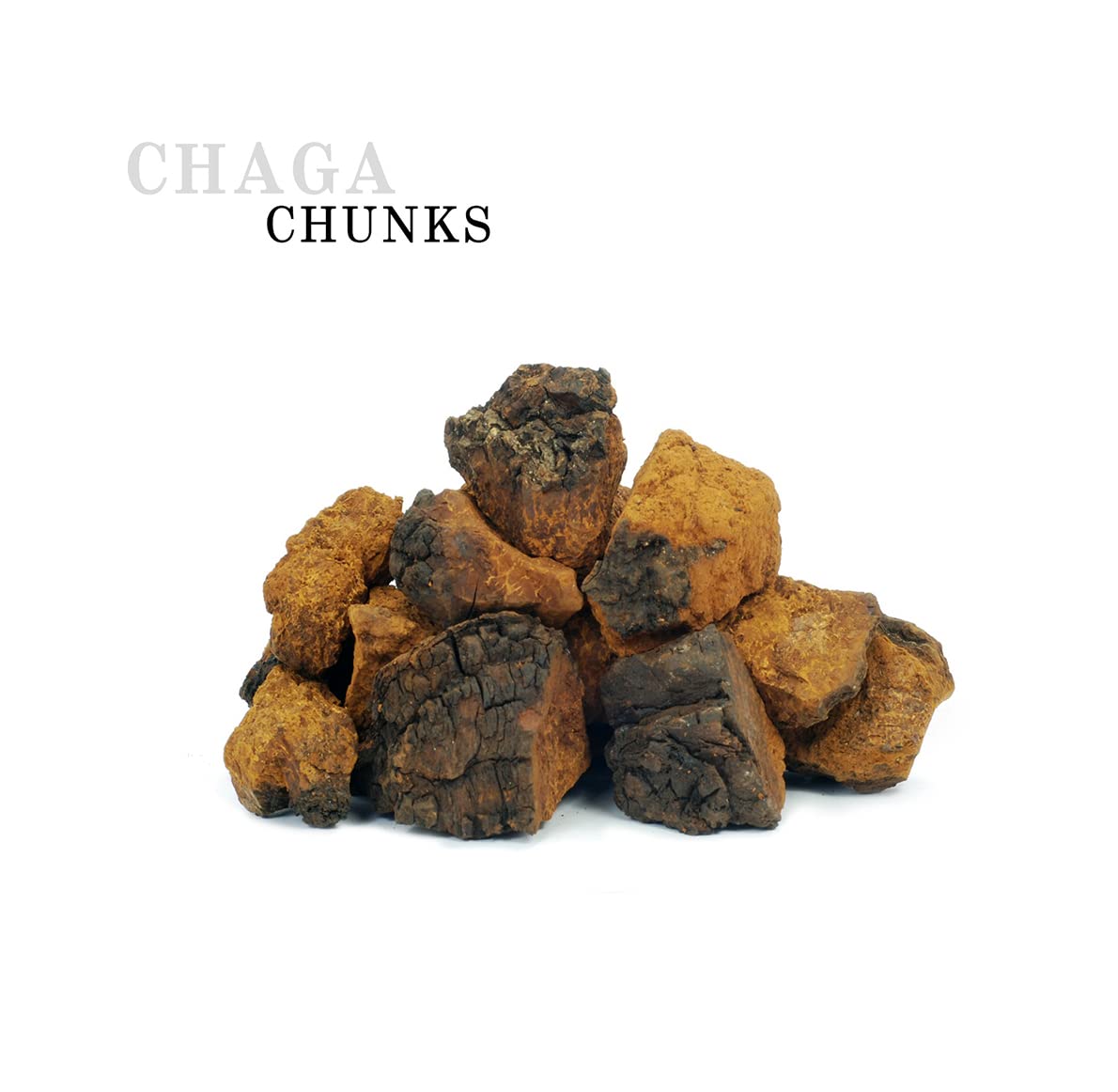 ChagaTeaShop chunks in a cup ready to brew earthy tea.
