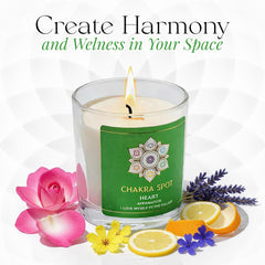 Chakra Spot Heart Chakra Candle altar ritual support for mindfulness.