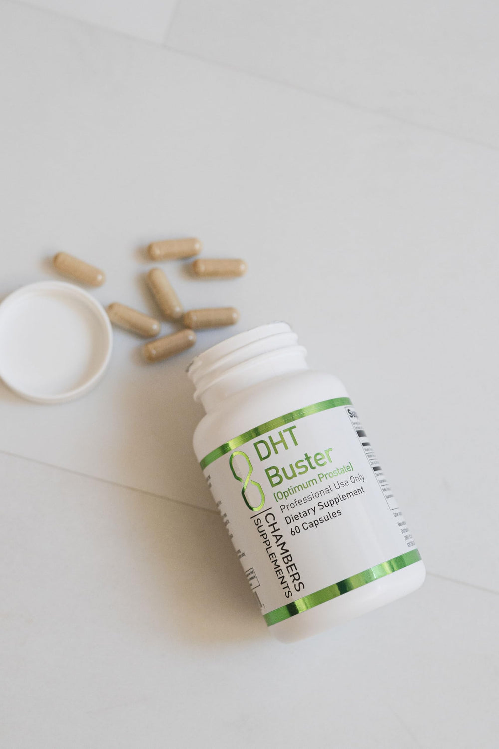 Chambers Supplements DHT Buster lifestyle image suggesting routine use.
