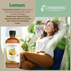 Chandeau Essentials lemon oil packaging 16 oz for long-term use