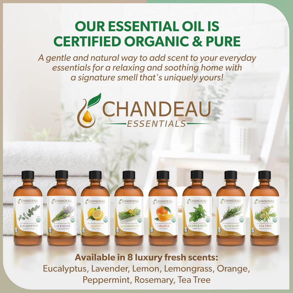 Chandeau Essentials peppermint oil added to laundry for fresh fragrance
