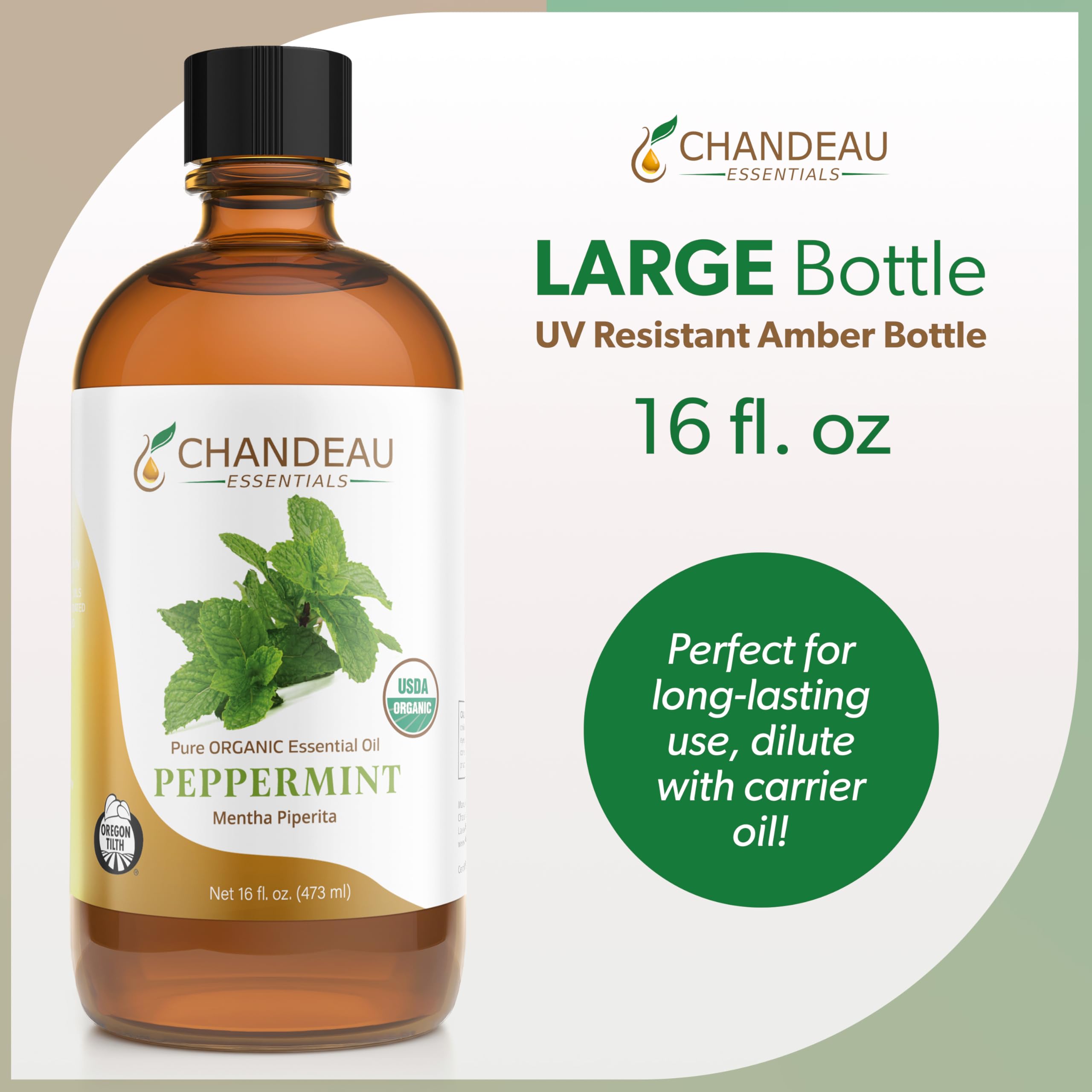 Chandeau Essentials peppermint oil used in handmade soap for scent