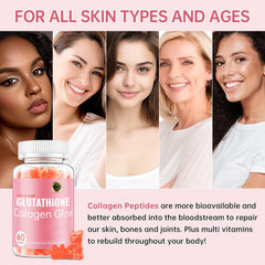 CHANGARLOAD Glutathione Collagen Glow Gummies label close-up highlights skin-supporting blend.