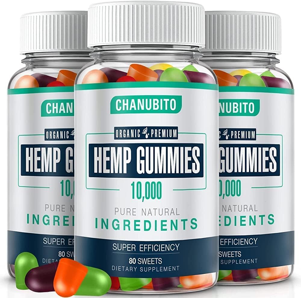 CHANUBITO hemp gummies three-pack package for convenient daily use.