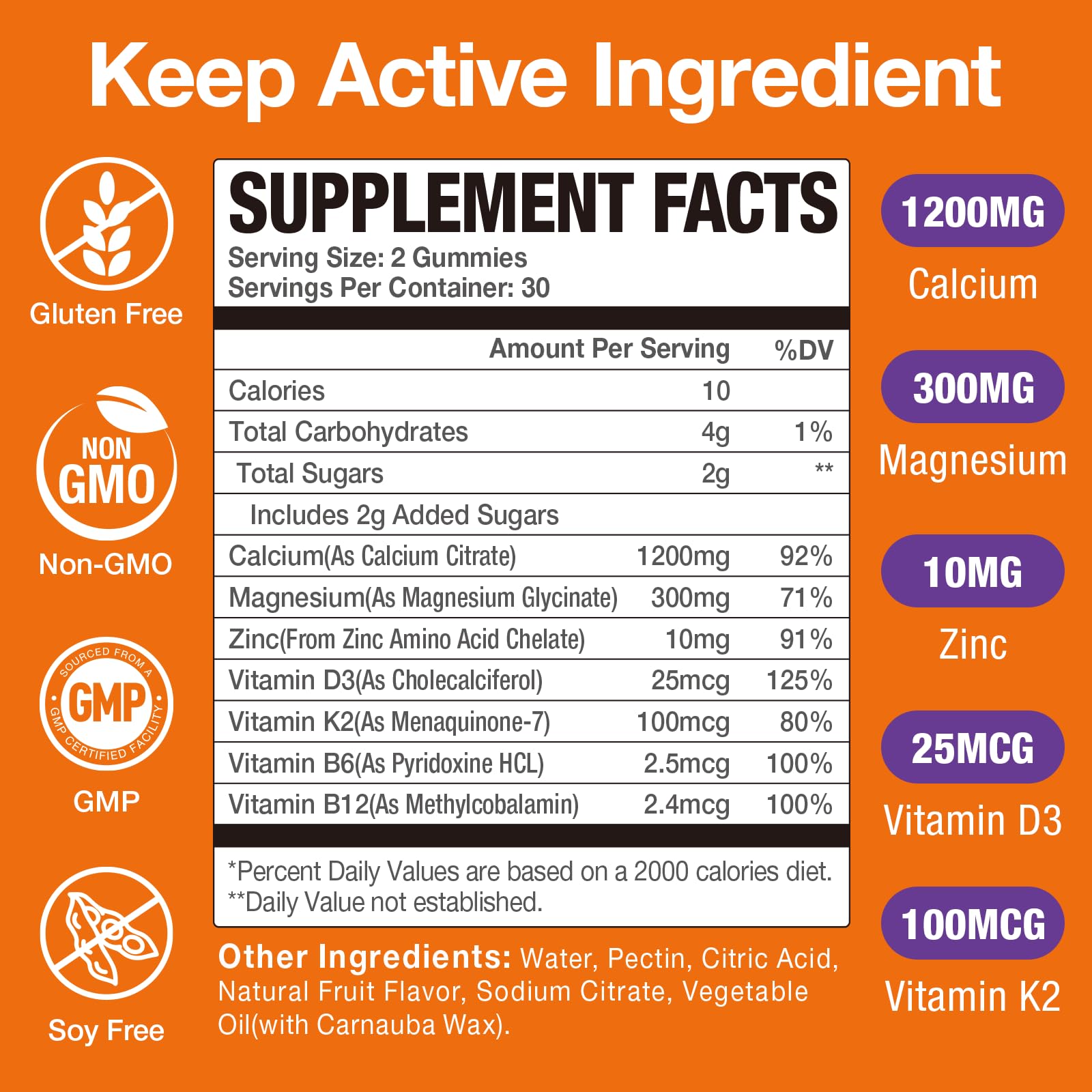 CHANUBITO vegan, gluten-free, non-GMO gummies for clean daily calcium