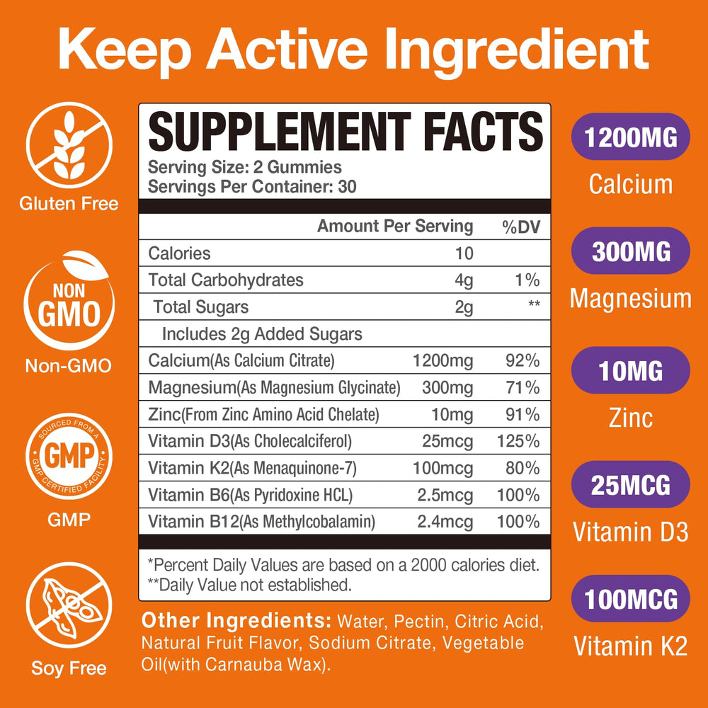 CHANUBITO vegan, gluten-free, non-GMO gummies for clean daily calcium