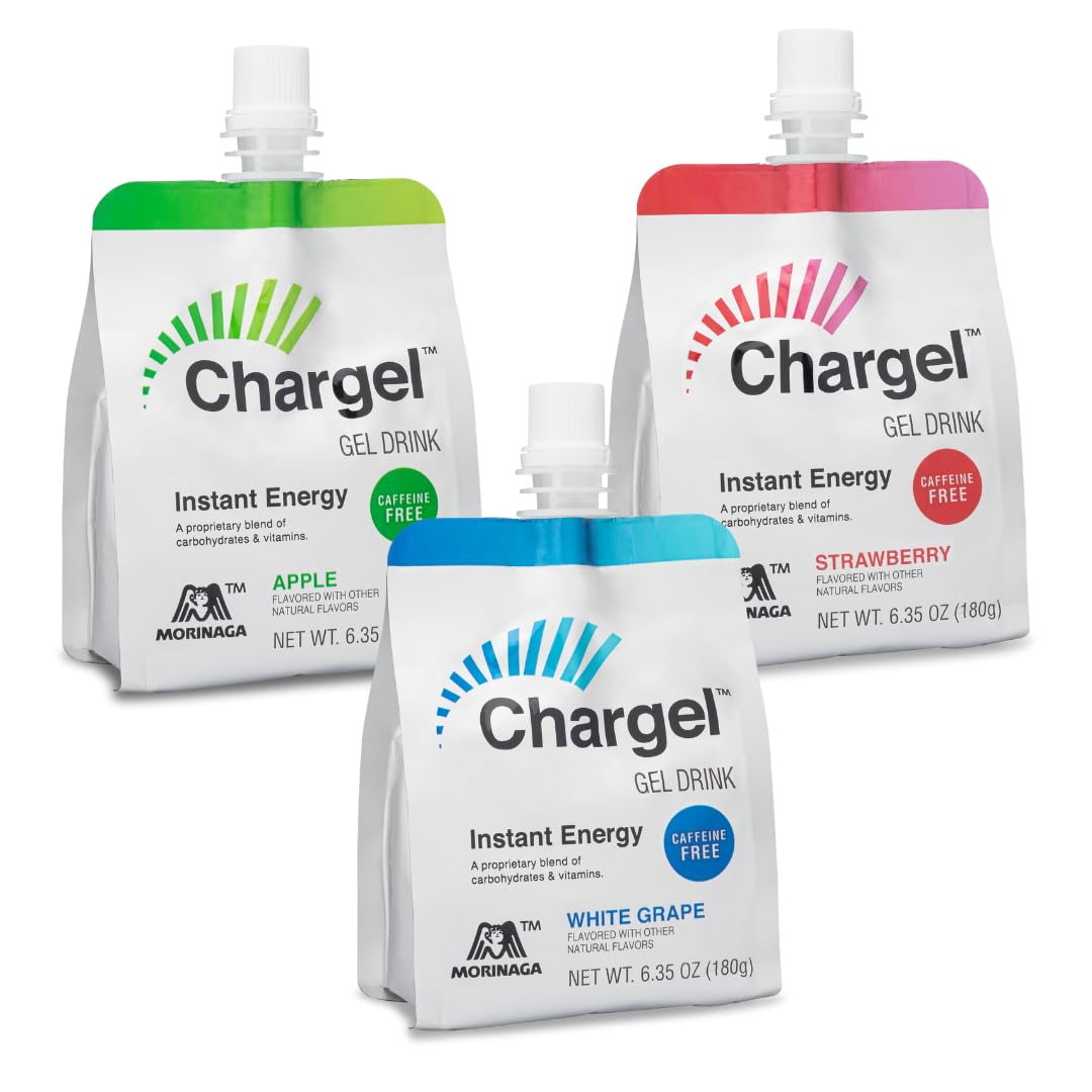 Chargel apple flavor energy gel pouch for runners on the move