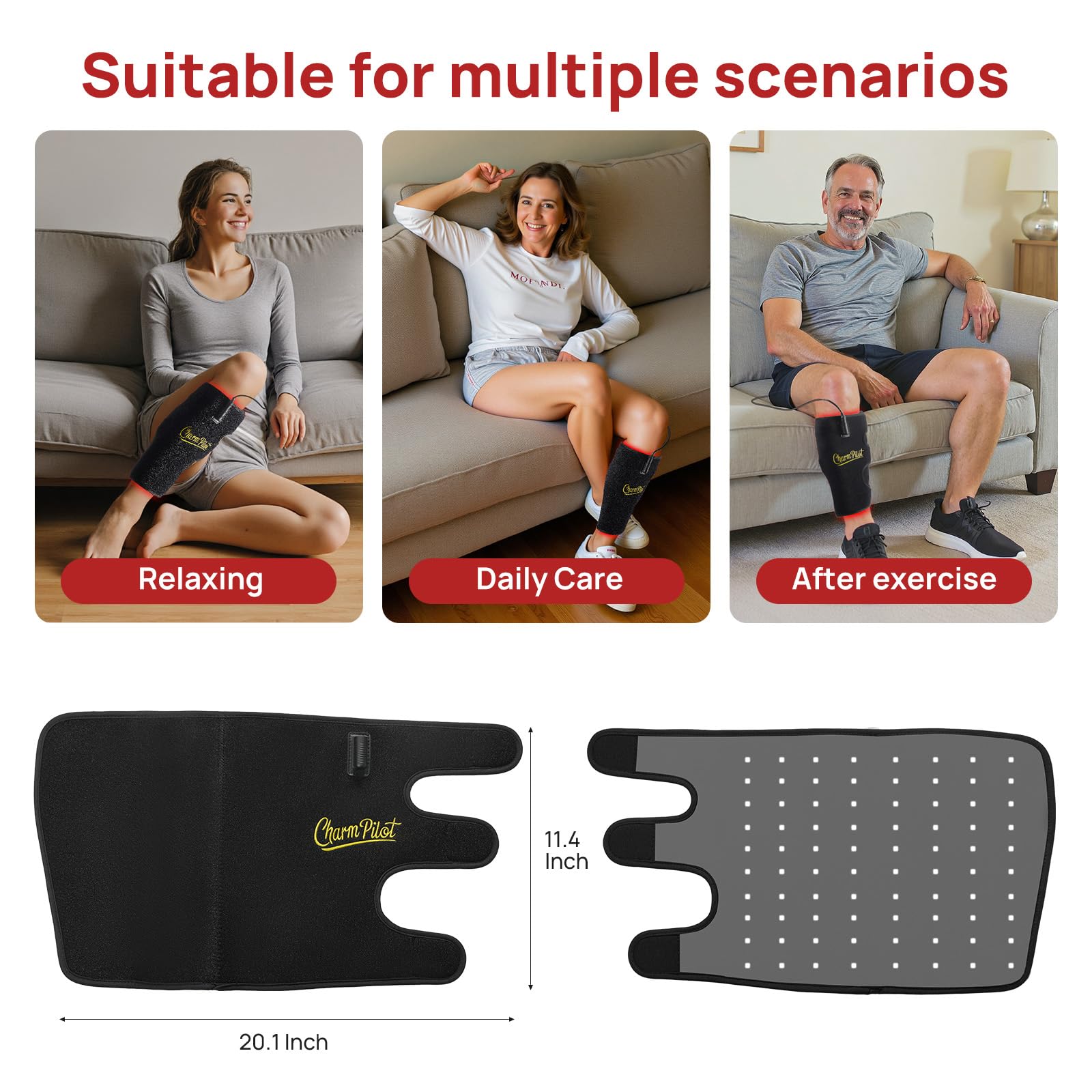 charmpilot calf therapy pad portable design for home or office