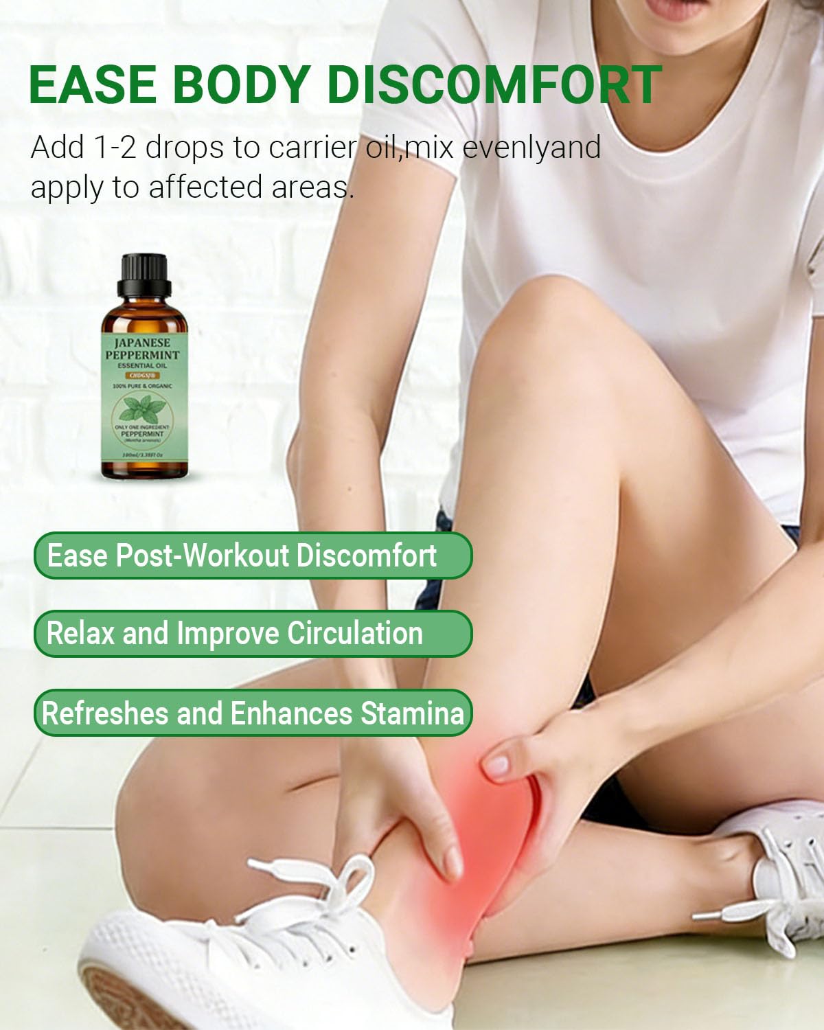 Natural cleaning spray with CHDGSJ peppermint oil for a fresh kitchen.