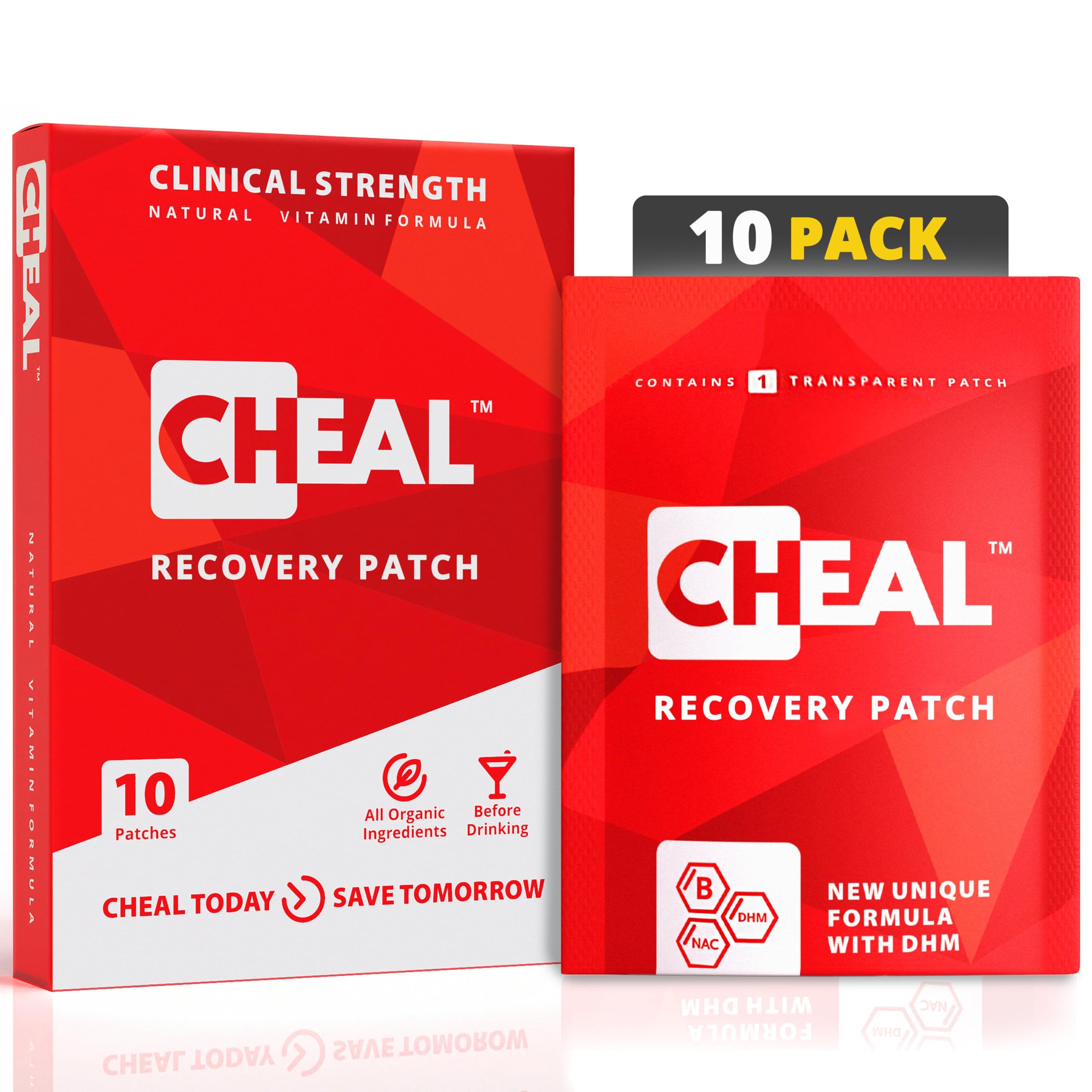 CHEAL Recovery Patch 10-pack box front, ideal for celebrations.