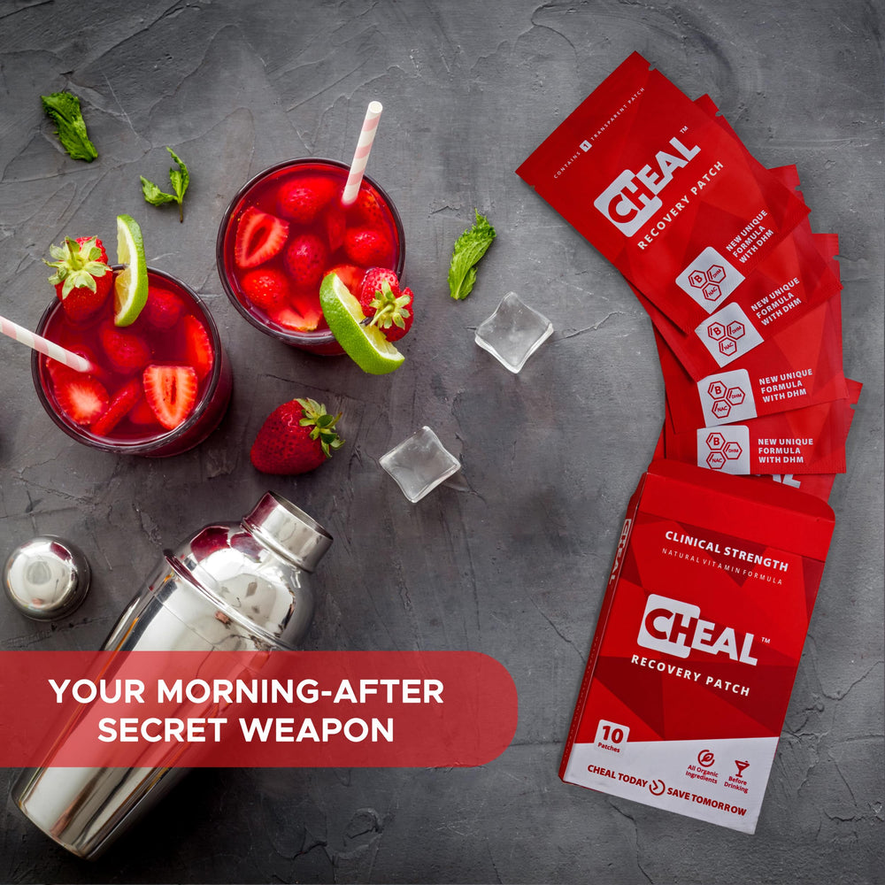 Applying CHEAL Recovery Patch to clean skin before going out.