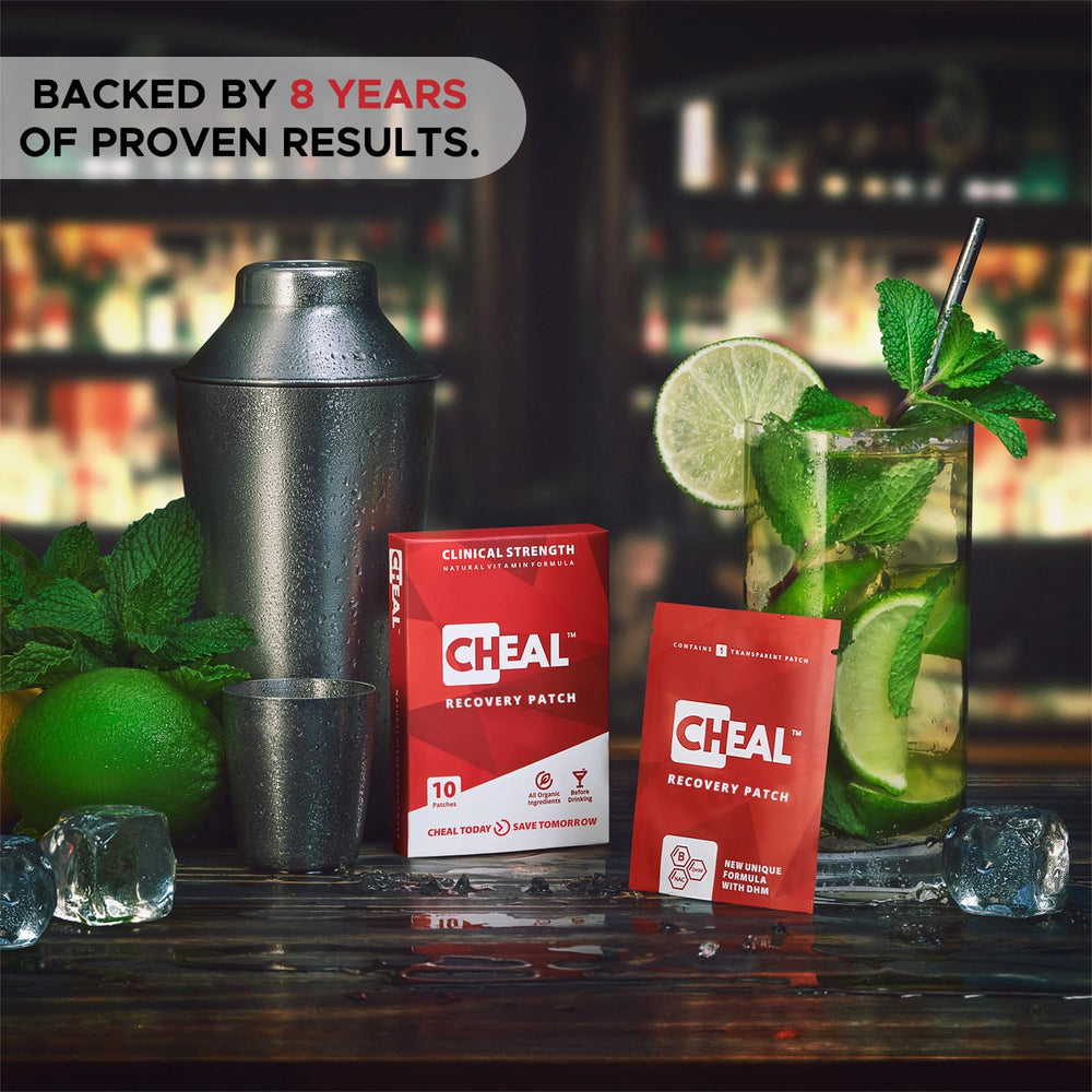 Individually packed CHEAL Recovery Patch sachets for convenience.