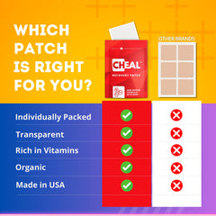 Proudly made in USA seal on CHEAL Recovery Patch box.