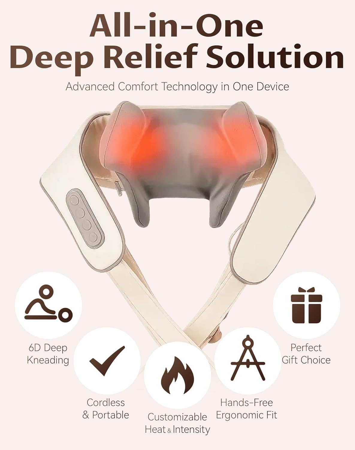CheckSimple detachable washable cover keeps massager clean between uses