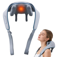 CheckSimple neck massager 6D deep kneading heads deliver targeted neck relief.