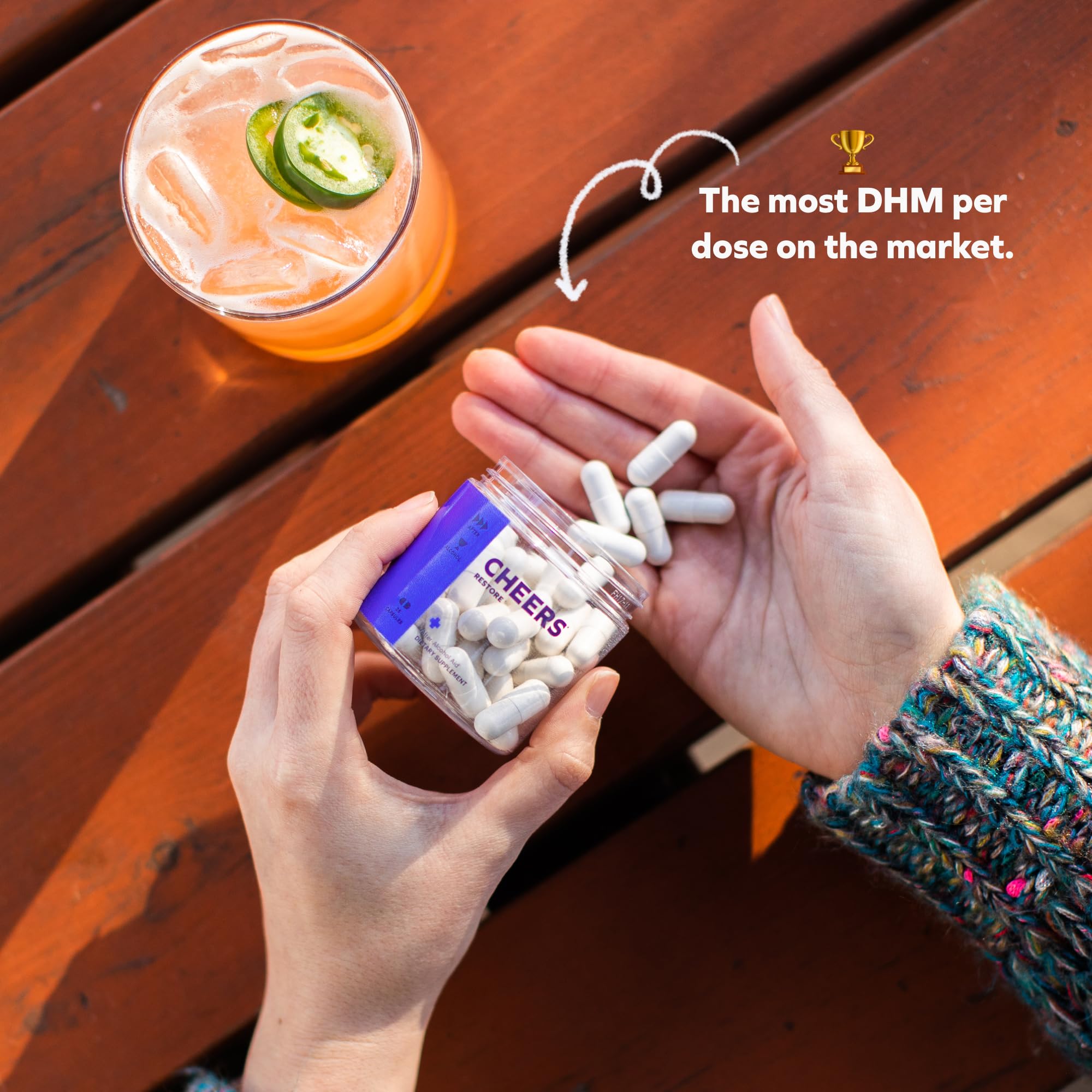 Hydrate powder dissolves quickly in water for fast rehydration after celebrations