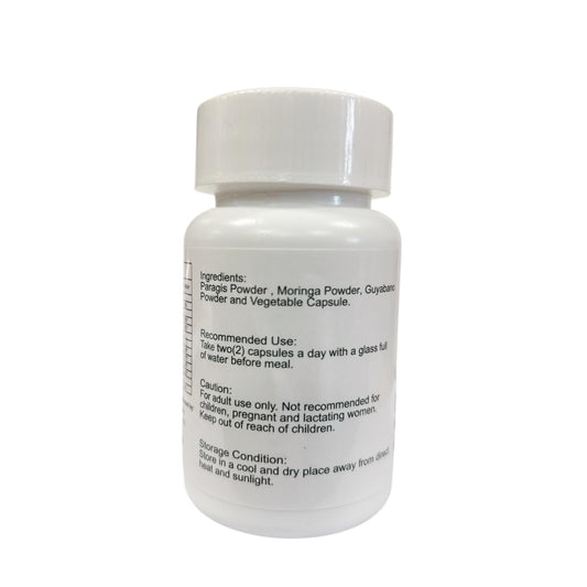 Chef Ayb’s Paragis capsules close-up, convenient daily supplement
