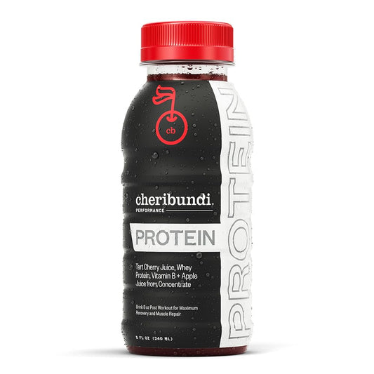 Cheribundi Tart Cherry Juice Bottle delivers post-workout refreshment and flavor.