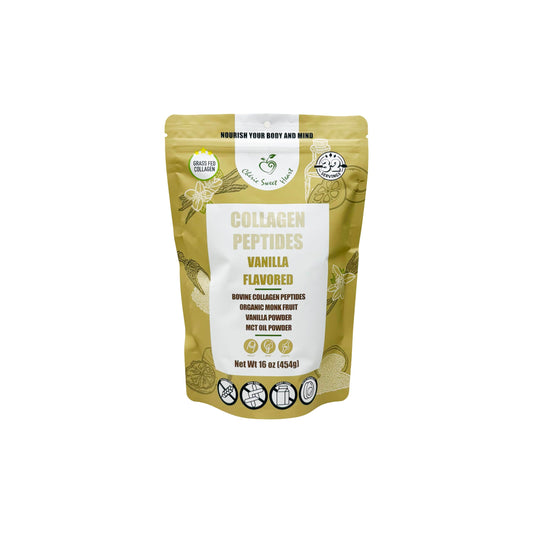 Cherie Sweet Heart collagen vanilla powder in a jar for daily beauty nutrition.