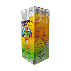 Dosing spoon with Cherifer Forte Syrup for accurate age-based servings.