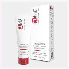 Cheryl Lee MD TrueLipids CLMD barrier cream bottle reinforces the skin barrier.