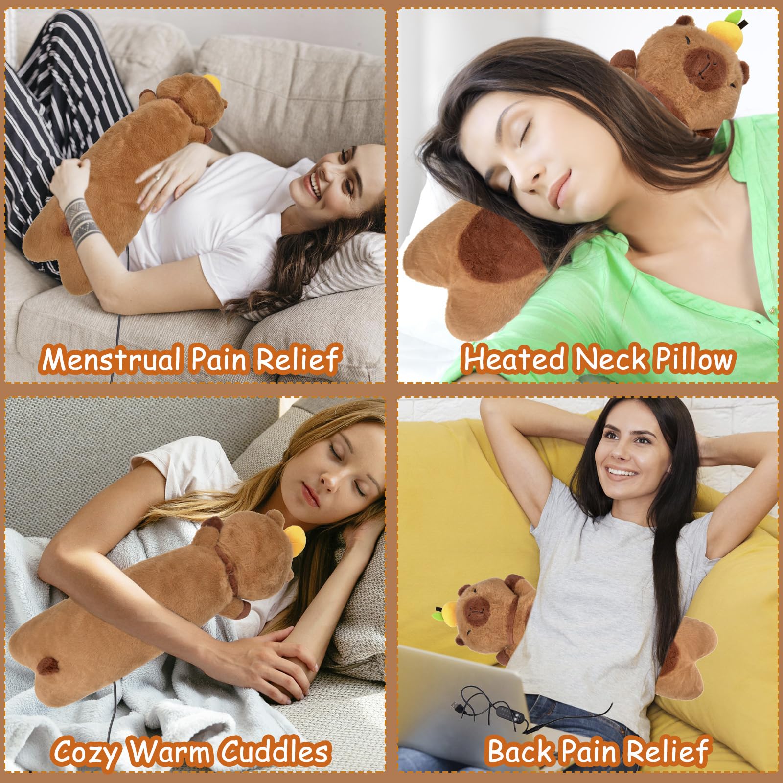 ChezMax capybara heating pad offers adjustable heat settings