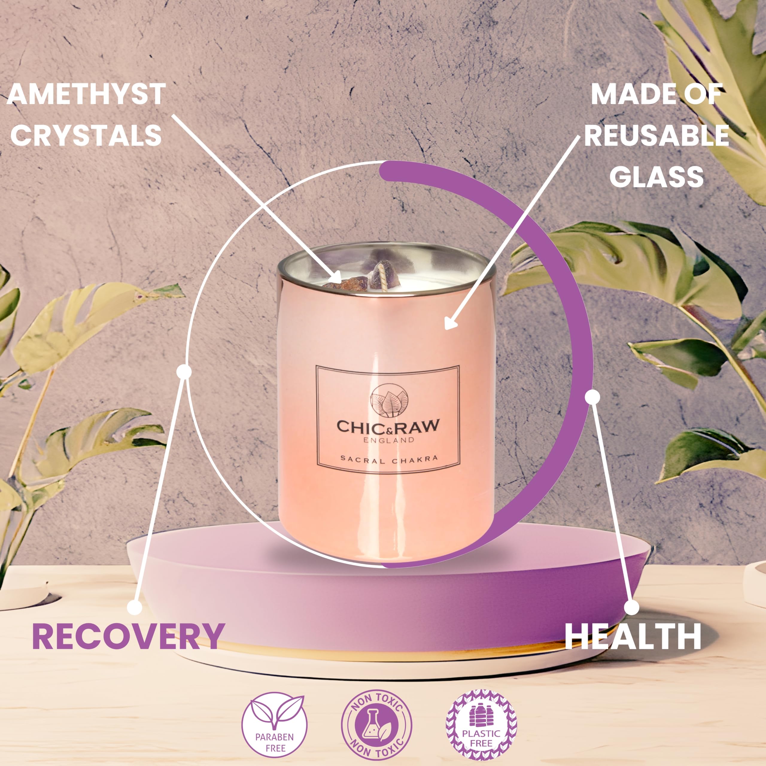 Chic & Raw rose-gold packaging candle gift elevates gifting experience