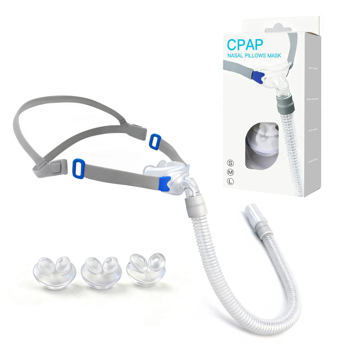 Chic Tree CPAP nasal pillow mask front view for secure seal and comfort