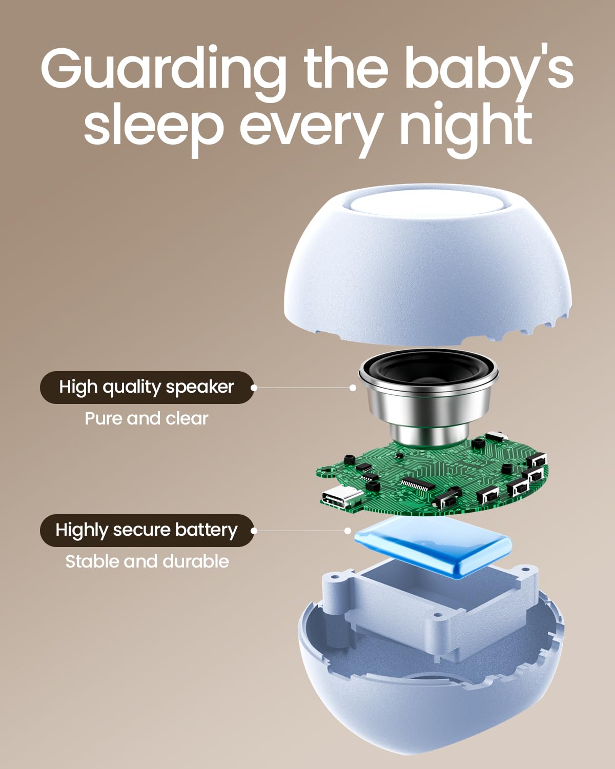CHICWAY auto-off timer saves battery when baby sleeps