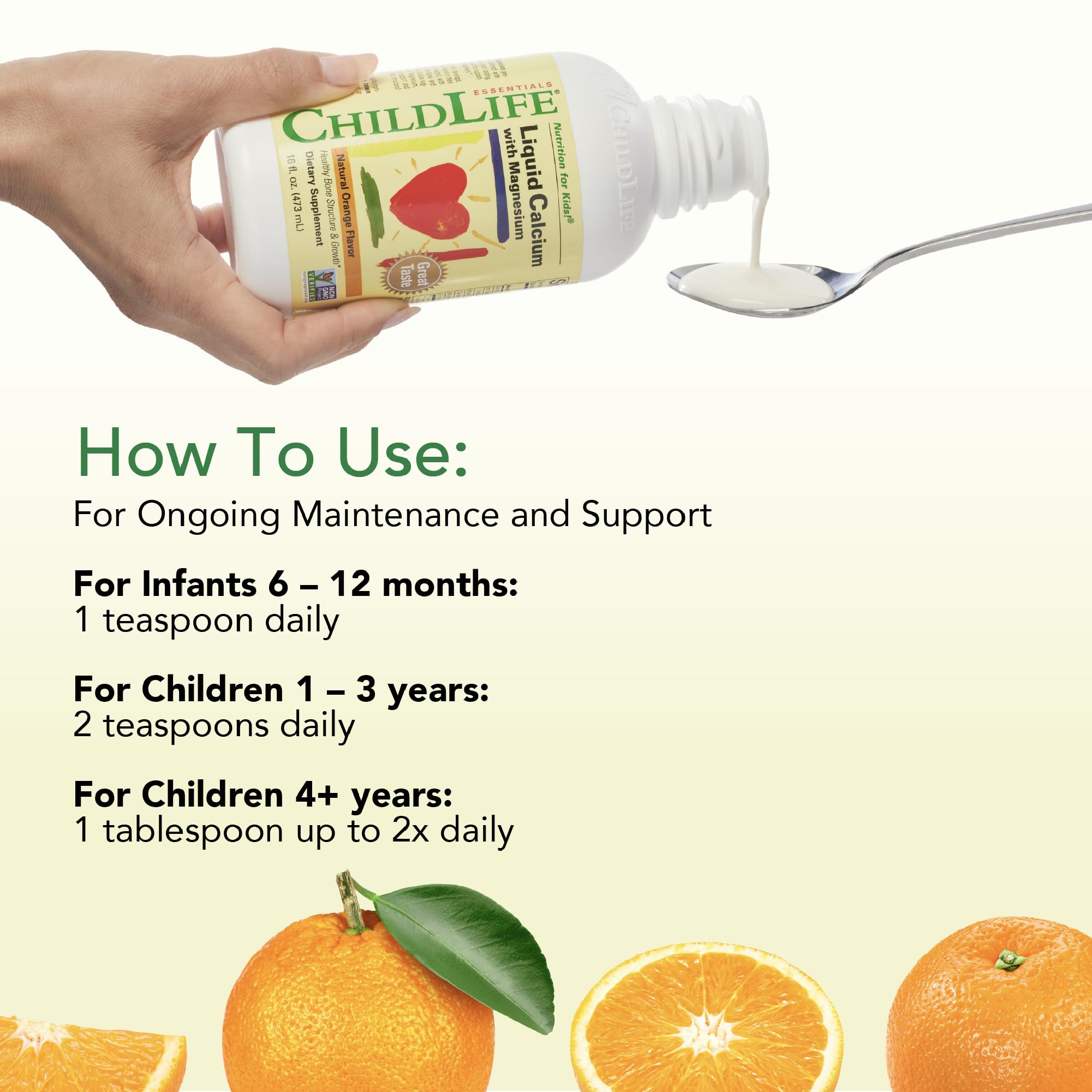 CHILDLIFE ESSENTIALS suitable from six months to teens with clear dosing