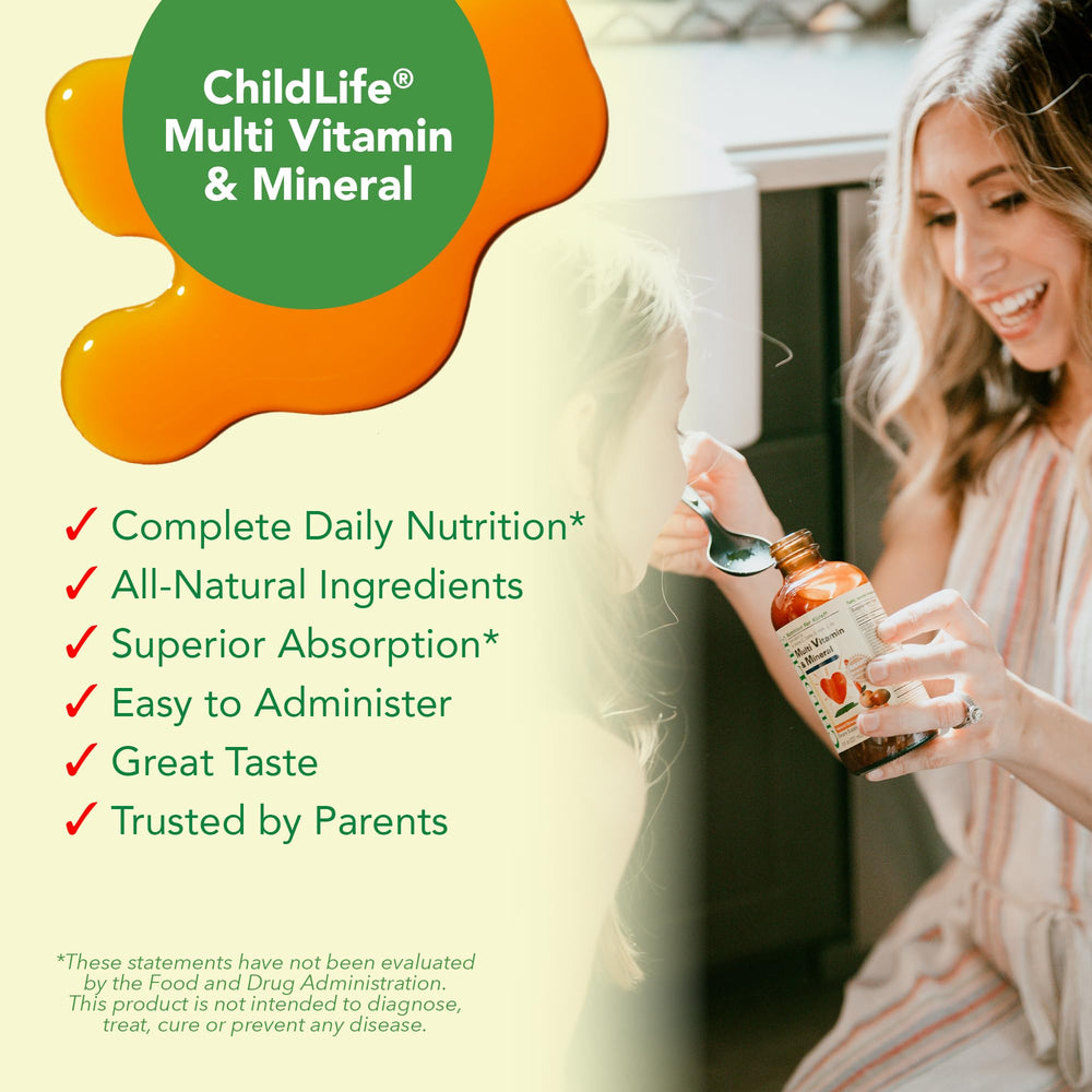 CHILDLIFE ESSENTIALS Orange mango flavor close-up for appeal