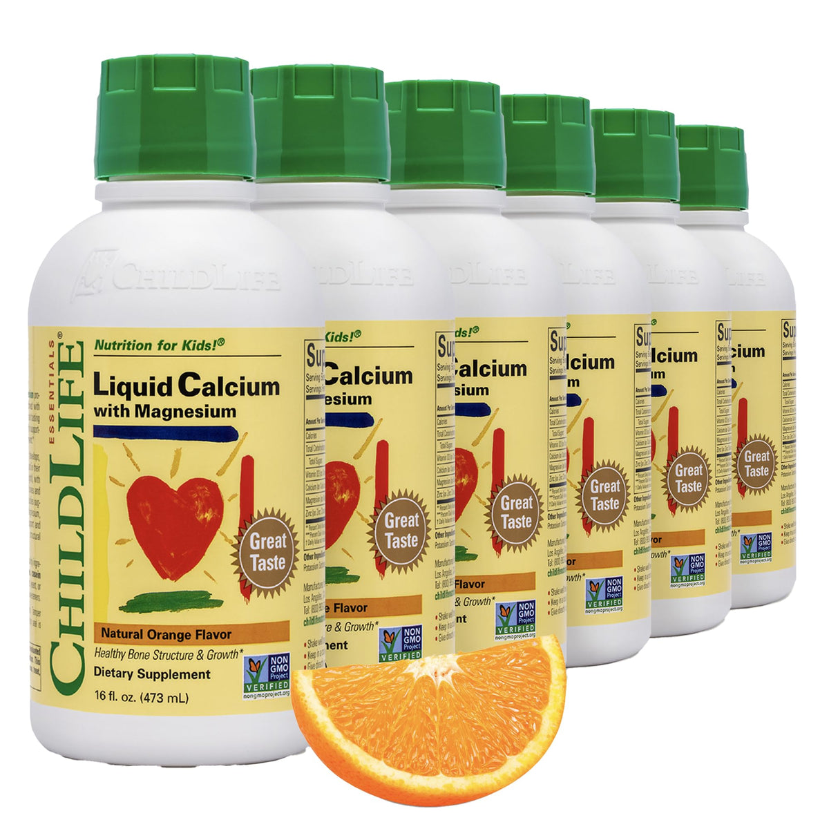 CHILDLIFE ESSENTIALS liquid calcium bottle for kids with easy dosing for daily bone support