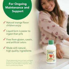 ChildLife Essentials orange-flavored liquid being mixed into a kid's cup.
