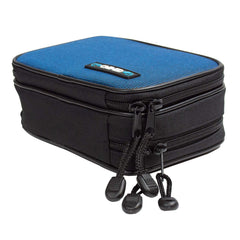 Insulated chilled compartment in ChillMED Type 1 blue bag for travel.