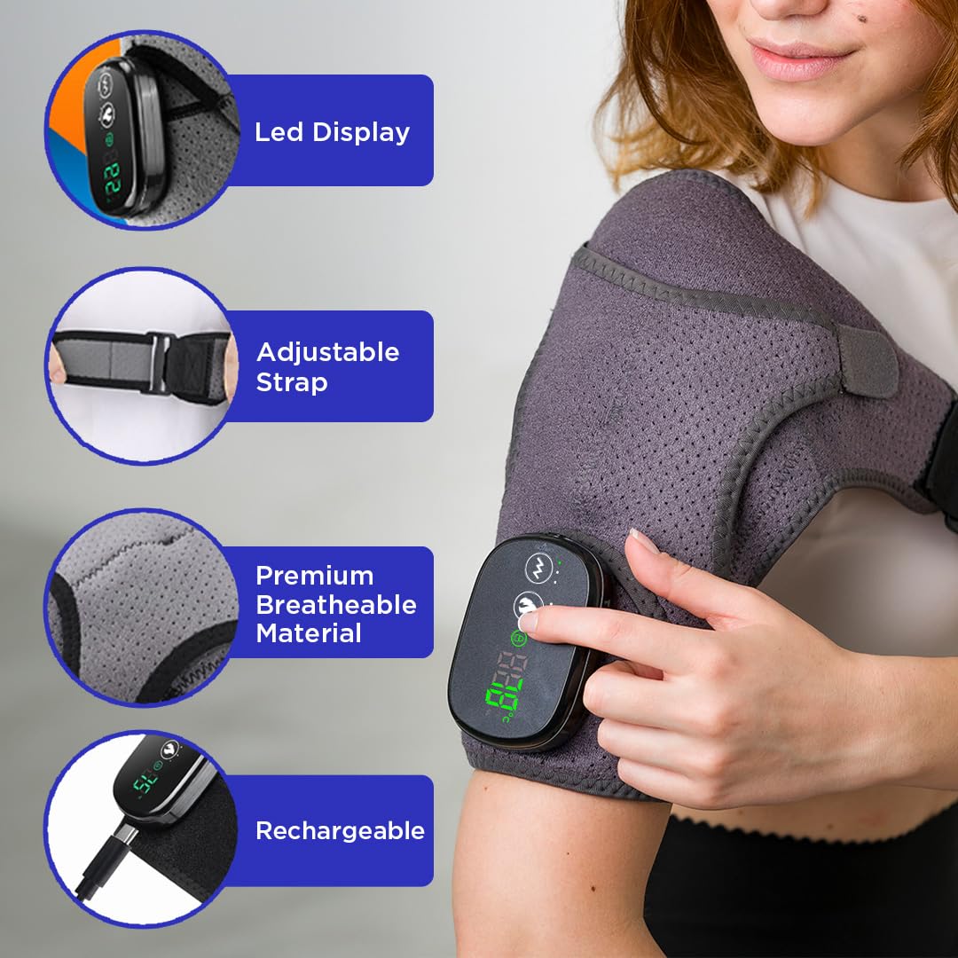 Chillora control panel shows 3 heat levels and 3 vibration modes for customizable therapy