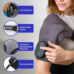 Chillora control panel shows 3 heat levels and 3 vibration modes for customizable therapy