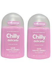 Chilly Lenitive Formula bottle pour, gentle cleanse for sensitive skin.